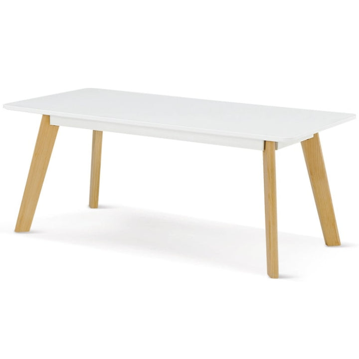 Belgium Rectangle Coffee Table in Matt Gloss White - White Tree Furniture