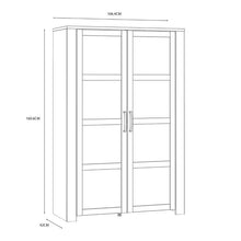 Bohol 2 Door Display Cabinet in Riviera Oak / White - White Tree Furniture