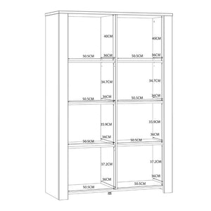 Bohol 2 Door Display Cabinet in Riviera Oak / White - White Tree Furniture