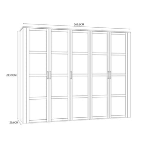 Bohol 5 Door Wardrobe in Riviera Oak / White - White Tree Furniture