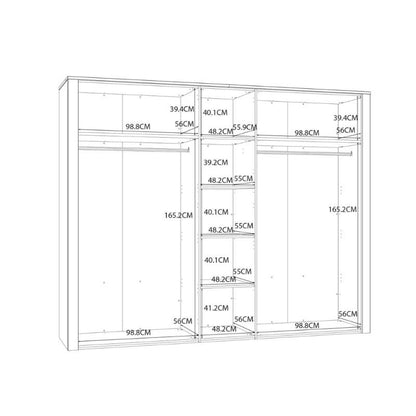 Bohol 5 Door Wardrobe in Riviera Oak / White - White Tree Furniture