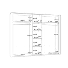 Bohol 5 Door Wardrobe in Riviera Oak / White - White Tree Furniture