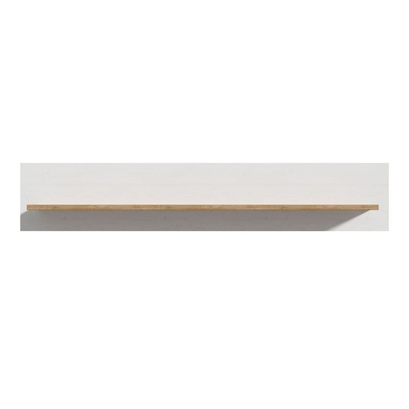 Bohol 160cm Wall Shelf in Riviera Oak / White - White Tree Furniture