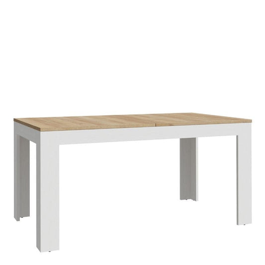 Bohol Extending Dining Table 160-207cm in Oak / White - White Tree Furniture