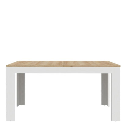 Bohol Extending Dining Table 160-207cm in Oak / White - White Tree Furniture