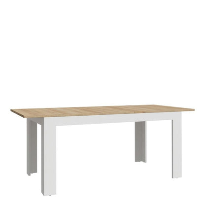 Bohol Extending Dining Table 160-207cm in Oak / White - White Tree Furniture