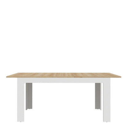 Bohol Extending Dining Table 160-207cm in Oak / White - White Tree Furniture