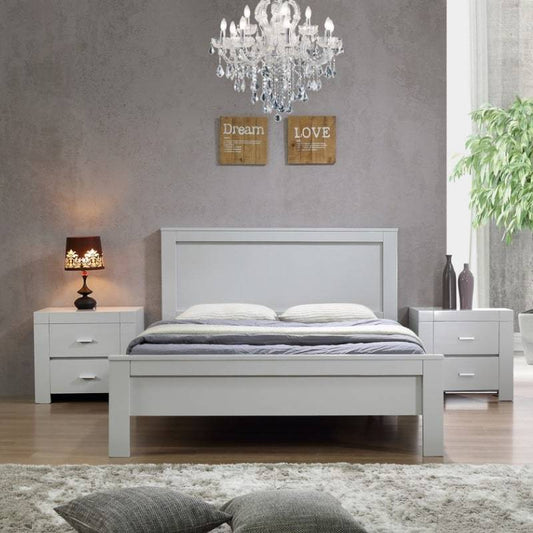 California King Size Bed in Grey - White Tree Furniture