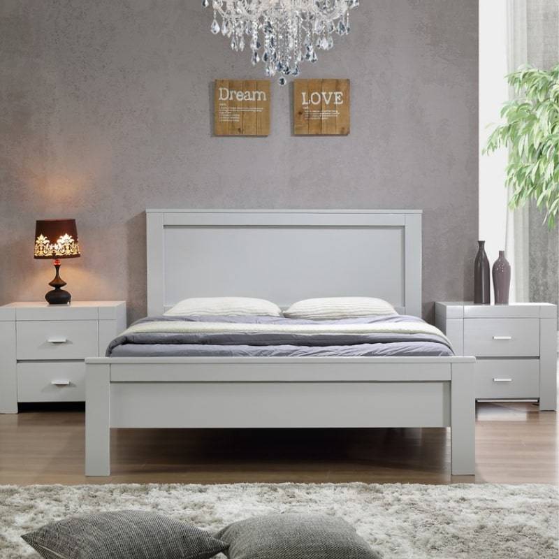 California King Size Bed in Grey - White Tree Furniture