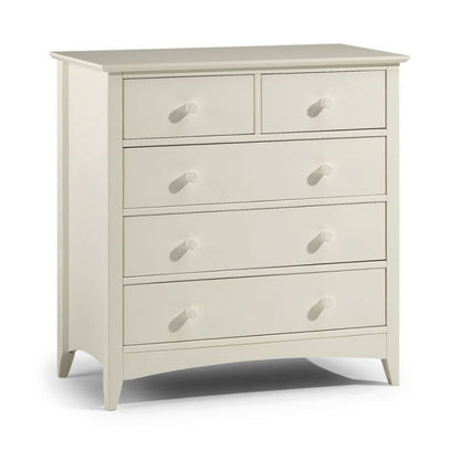 Shop CAMEO Antique White Chest of Drawers 3+2. Shaker styled bedroom chest of drawers with an off white lacquer finish. Order now for an elegant bedroom.