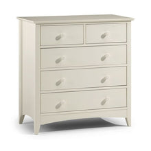 Shop CAMEO Antique White Chest of Drawers 3+2. Shaker styled bedroom chest of drawers with an off white lacquer finish. Order now for an elegant bedroom.