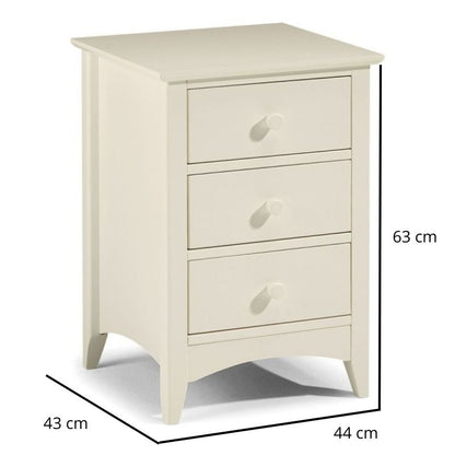 Shop CAMEO Antique White 3 Drawer Bedside Cabinet. Shaker style bedside cabinet in antique, off white finish. Discover vintage bedroom furniture.