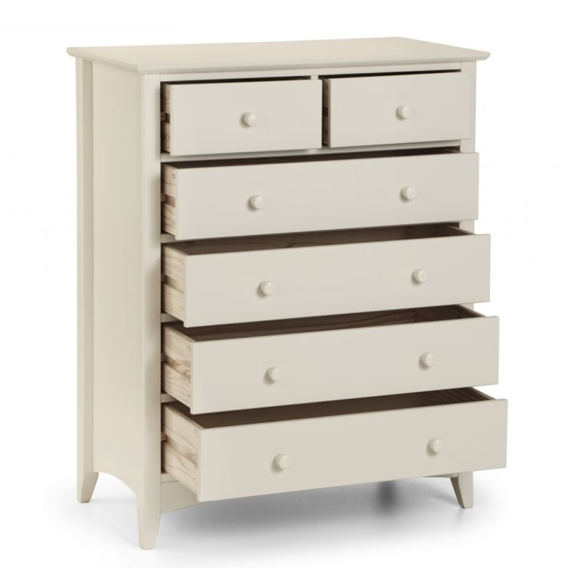 Shop JULIAN BOWEN CAMEO Antique White Bedroom Dresser 4+2. Beautiful stone white bedroom dresser / chest of drawers.