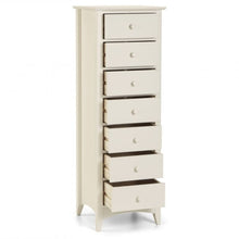 Shop CAMEO Antique White Tall 7 Drawer Chest of Drawers. Shaker style, antique tallboy chest of drawers in off white lacquer finish. Order now for an amazing bedroom!