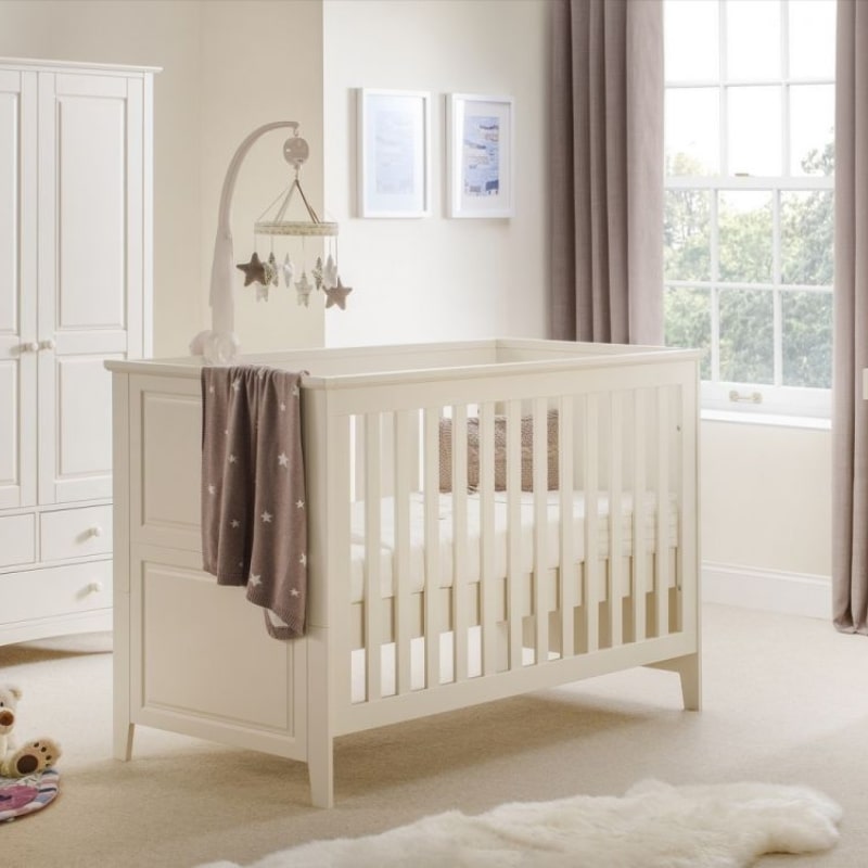 Shop CAMEO Children's Cot Bed / Baby Crib in Stone White. Discover an antique white cot bed / baby crib from a stone white collection. Ideal for children's bedroom.