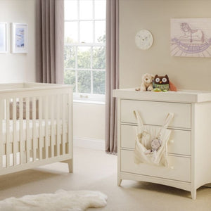 JULIAN BOWEN CAMEO Baby Changing Station in Stone White Lacquered Finish CAM021 - White Tree Furniture