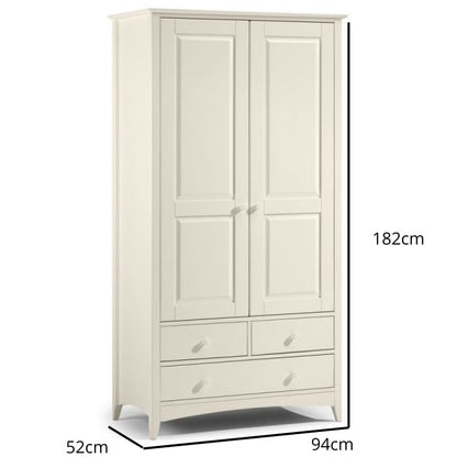 Shop CAMEO Antique White Combination Wardrobe w/ 2 Doors 3 Drawers. Discover a stylish double wardrobe in stone white finish.