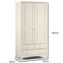 Shop CAMEO Antique White Combination Wardrobe w/ 2 Doors 3 Drawers. Discover a stylish double wardrobe in stone white finish.