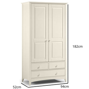 Shop CAMEO Antique White Combination Wardrobe w/ 2 Doors 3 Drawers. Discover a stylish double wardrobe in stone white finish.