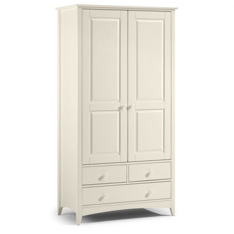 Shop CAMEO Antique White Combination Wardrobe w/ 2 Doors 3 Drawers. Discover a stylish double wardrobe in stone white finish