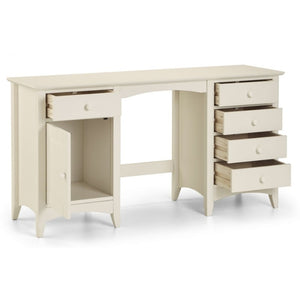 JULIAN BOWEN CAMEO Dressing Table in Stone White Lacquered Finish CAM008/2 - White Tree Furniture