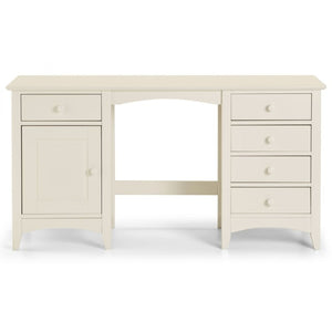 JULIAN BOWEN CAMEO Dressing Table in Stone White Lacquered Finish CAM008/2 - White Tree Furniture