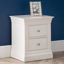 Shop the CLERMONT Surf White Bedside Cabinet w/ 2 Drawers. Discover elegant French styled bedside cabients in white lacquer finish with 2 drawers.