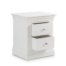 Shop the CLERMONT Surf White Bedside Cabinet w/ 2 Drawers. Discover elegant French styled bedside cabients in white lacquer finish with 2 drawers.