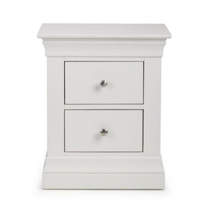 Shop the CLERMONT Surf White Bedside Cabinet w/ 2 Drawers. Discover elegant French styled bedside cabients in white lacquer finish with 2 drawers.