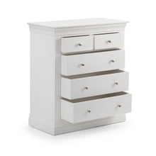 Shop the CLERMONT Surf White Bedroom Chest of Drawers 3+2. Discover elegant, French inspired bedroom dressers in surf white lacquer finish. 