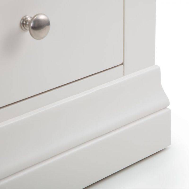 Shop the CLERMONT Surf White Bedroom Chest of Drawers 3+2. Discover elegant, French inspired bedroom dressers in surf white lacquer finish. 