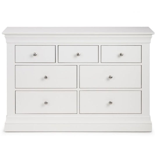 Shop the CLERMONT Surf White Bedroom Dresser 4+3 Drawers. Discover elegant white bedroom furniture and white chests of drawers. Ideal for bedroom storage.