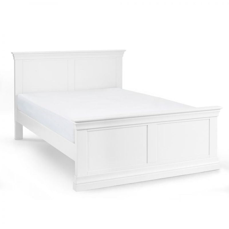 JULIAN BOWEN CLERMONT 135cm Double Bed in Surf White Lacquer Finish CLE205 - White Tree Furniture