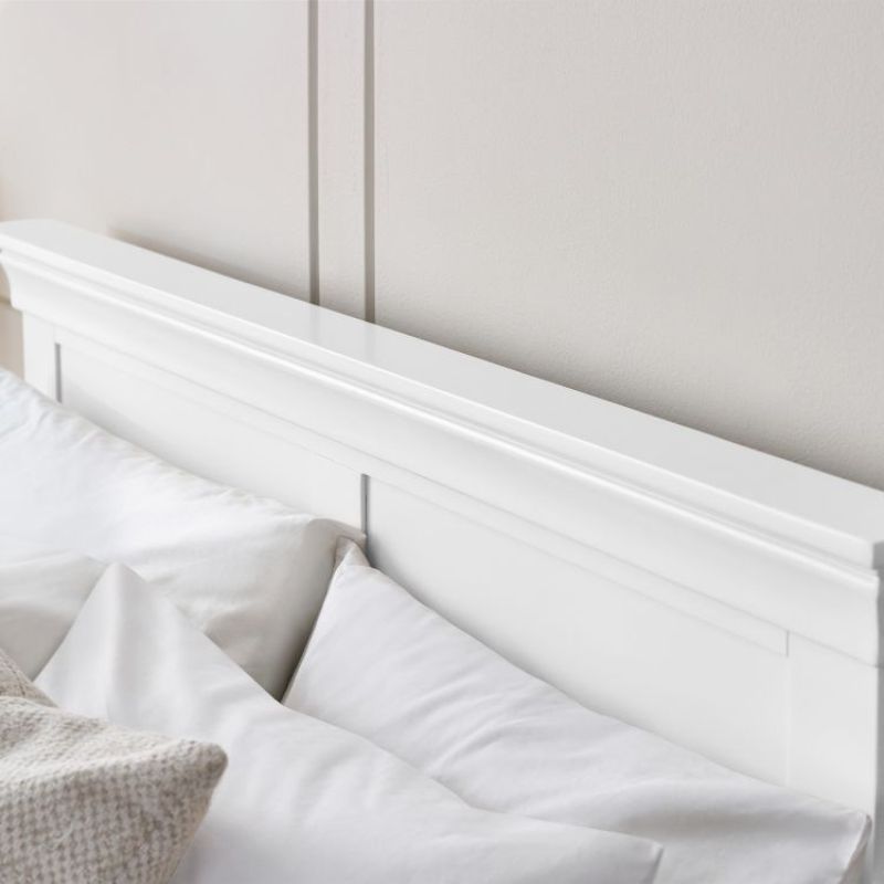 JULIAN BOWEN CLERMONT 135cm Double Bed in Surf White Lacquer Finish CLE205 - White Tree Furniture