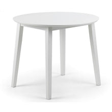 JULIAN BOWEN COAST White Drop Leaf Round Table in Low Sheen Lacquer COA001 - White Tree Furniture