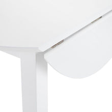 JULIAN BOWEN COAST White Drop Leaf Round Table in Low Sheen Lacquer COA001 - White Tree Furniture