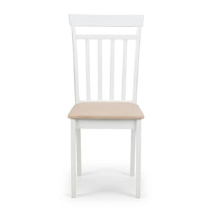 Discover our set of 2 Dining Chairs in white lacquered finish, offering comfort with a high back and padded seat. Ideal for any décor. Order now!