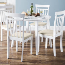 SET OF Coast White Dining Table & 4 Coast Chairs COA002 - White Tree Furniture