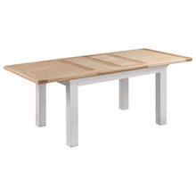 Cotswold Extending Dining Table in Light Grey w/ Oak Top - White Tree Furniture