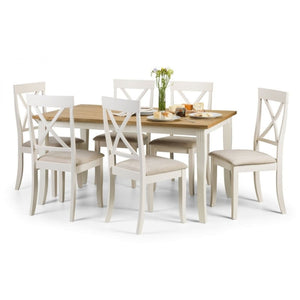 JULIAN BOWEN DAVENPORT Dining Table in Oak Veneer Top DAV001 - White Tree Furniture