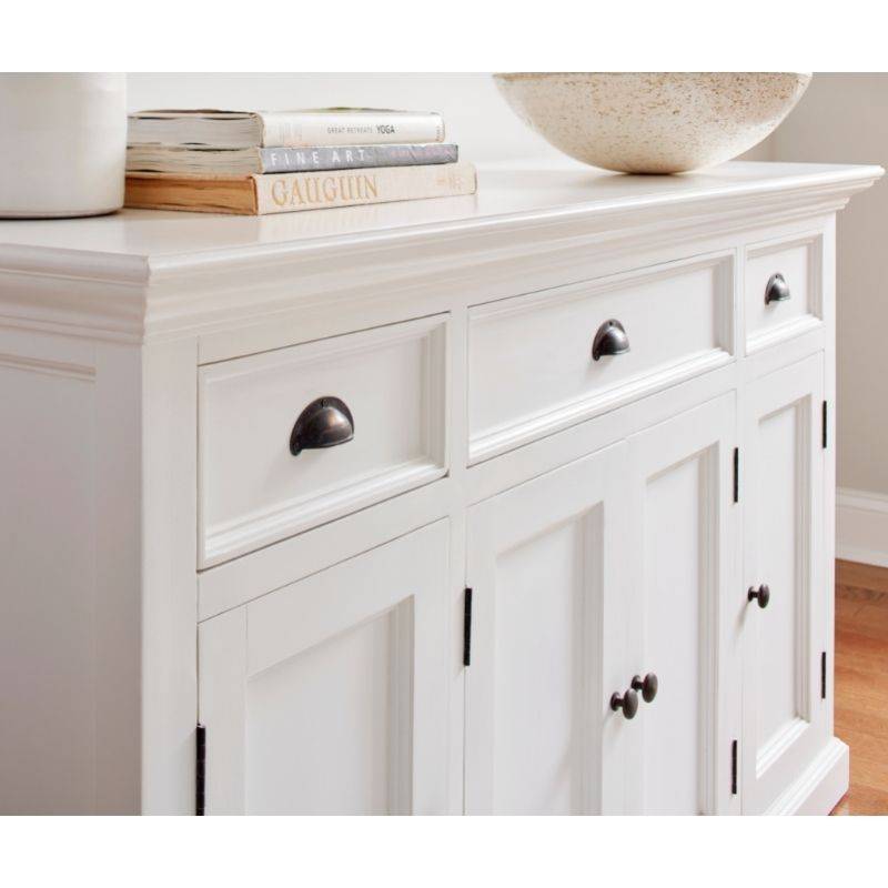 Halifax White Farmhouse Sideboard with 4 Doors B192 - White Tree Furniture