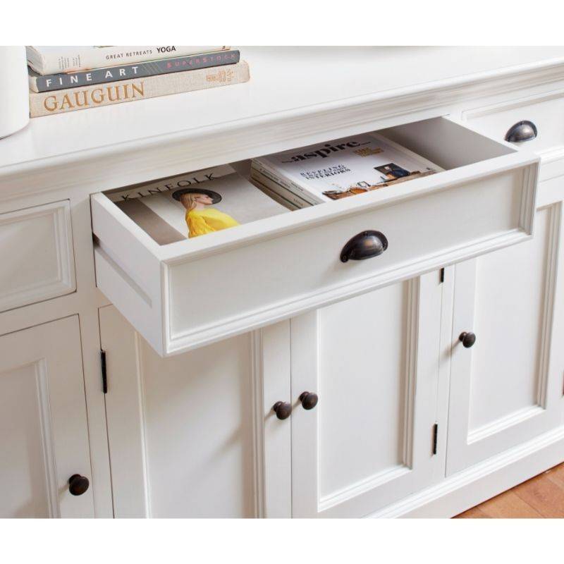 Halifax White Farmhouse Sideboard with 4 Doors B192 - White Tree Furniture