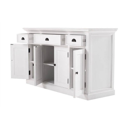 Halifax White Farmhouse Sideboard with 4 Doors B192 - White Tree Furniture