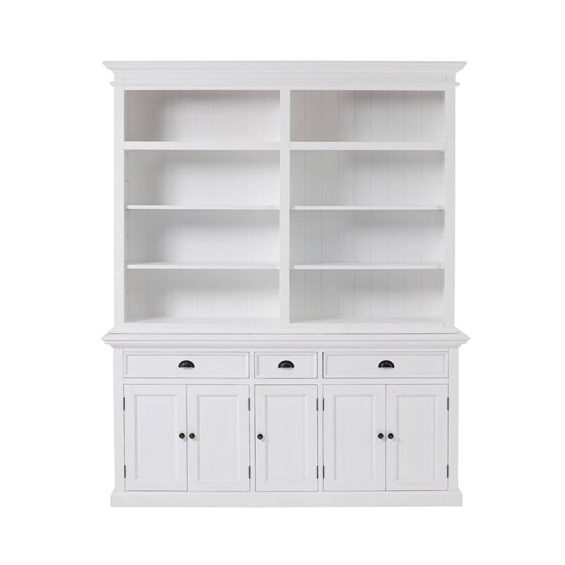 Halifax Large White Hutch Bookcase BCA606 - White Tree Furniture