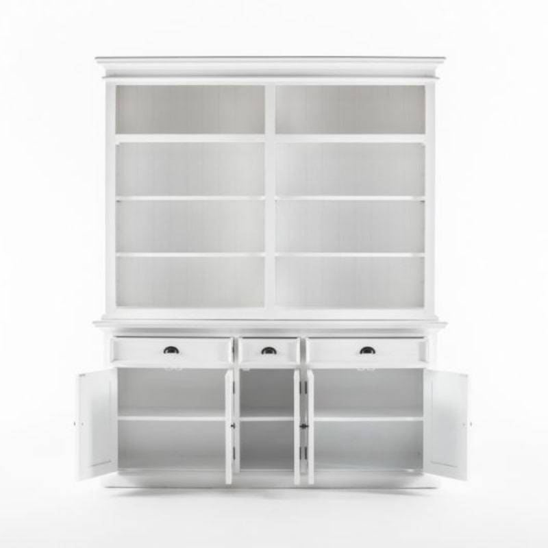 Halifax Large White Hutch Bookcase BCA606 - White Tree Furniture