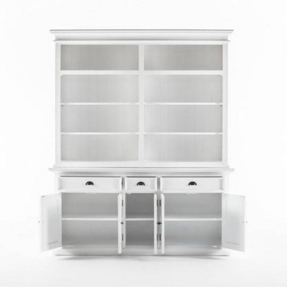 Halifax Large White Hutch Bookcase BCA606 - White Tree Furniture