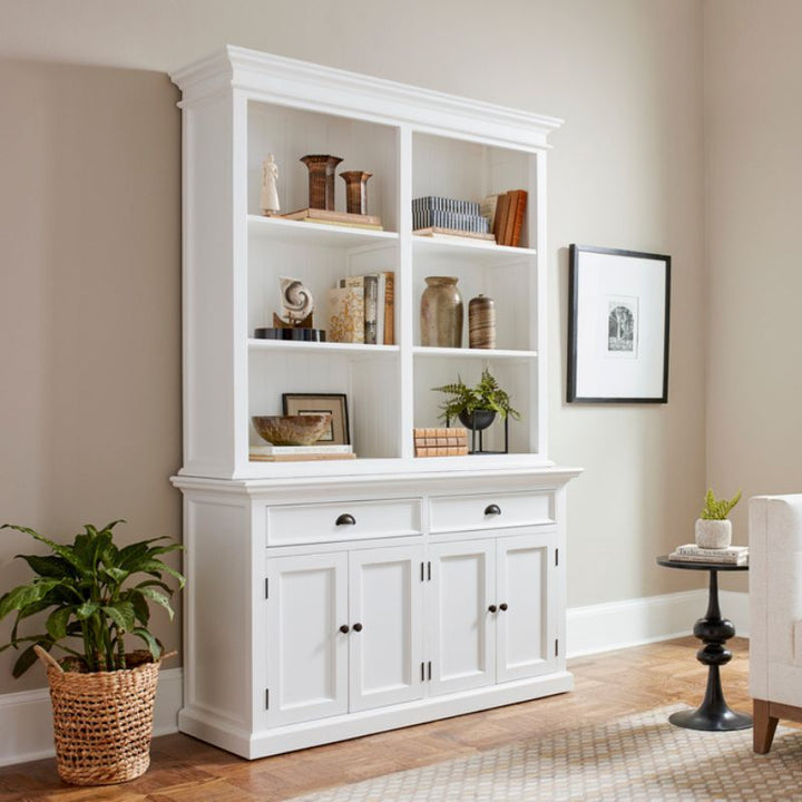 Halifax White Hutch Bookcase Unit BCA599 - White Tree Furniture