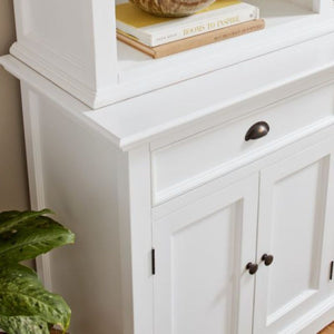 Halifax White Hutch Bookcase Unit BCA599 - White Tree Furniture