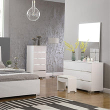 Helsinki Dressing Table Mirror in High Gloss White - White Tree Furniture