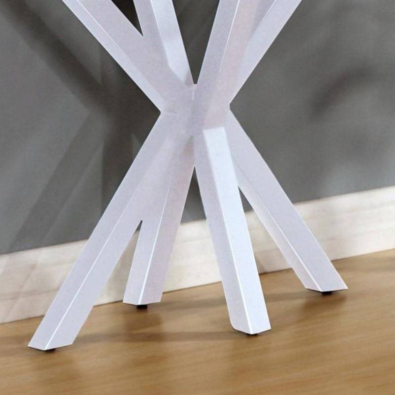 Langley Glass Console Table w/ High Gloss White Legs - White Tree Furniture